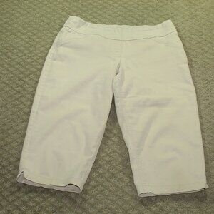 Westbound Capri Pants Women's 10P Cream Stretch Straight Leg Pull On